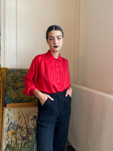 Load image into Gallery viewer, 1970s Yves Saint Laurent red blouse
