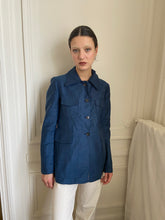 Load image into Gallery viewer, 1960s deadstock navy safari jacket
