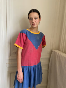 1970s René Derhy colorblock dress