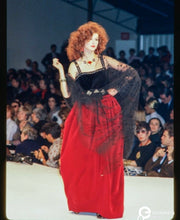 Load image into Gallery viewer, AW 1981 Yves Saint Laurent rhinestones black bustier
