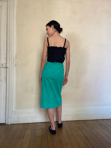 1980s Céline lace up skirt