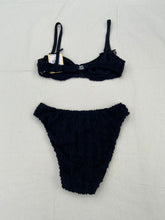 Load image into Gallery viewer, 1990s black terrycloth swimsuit
