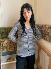 Load image into Gallery viewer, 1970s Emanuel Ungaro silver spacedye cardigan
