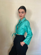 Load image into Gallery viewer, 1980s french made open front blouse
