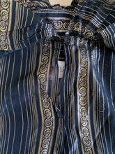 Load image into Gallery viewer, 1970s British boutique black &amp; gold blouse
