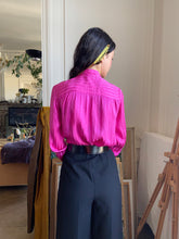 Load image into Gallery viewer, 1980s Céline hot pink silk blouse
