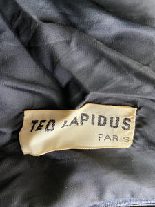 1960s Ted Lapidus black velvet gown