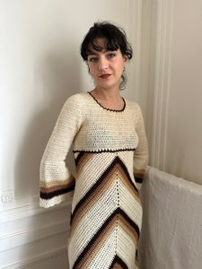 1970s crochet dress