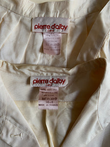 RESERVED payment 2/2 1970s Pierre d’Alby cream silk set