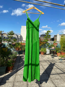 1970s Pierre Cardin green terrycloth dress