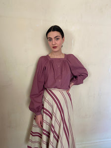1970s french boutique skirt set