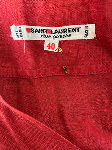 1970s Yves Saint Laurent linen blouse