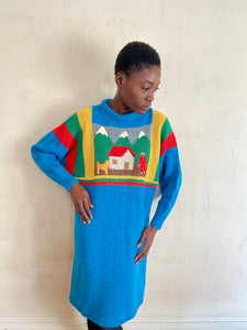 1970s Castelbajac knit dress