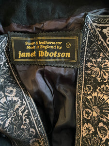 1970s Janet Ibbotson painted suede jacket