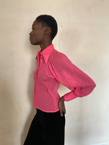 1970s cotton gauze blouse