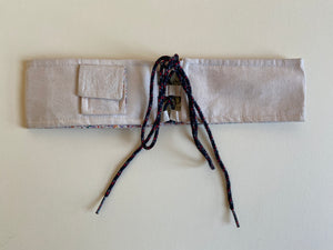 1970s fabric lace up belt