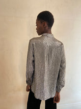 Load image into Gallery viewer, 1970s Guy Laroche lamé blouse
