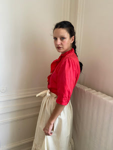 1980s Yves Saint Laurent ruffled blouse