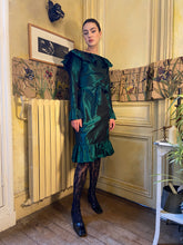 Load image into Gallery viewer, FW 1981-82 Yves Saint Laurent silk taffeta ruffled dress

