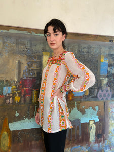 1970s floral tunic