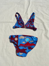 Load image into Gallery viewer, 1970s blue landscape swimsuit
