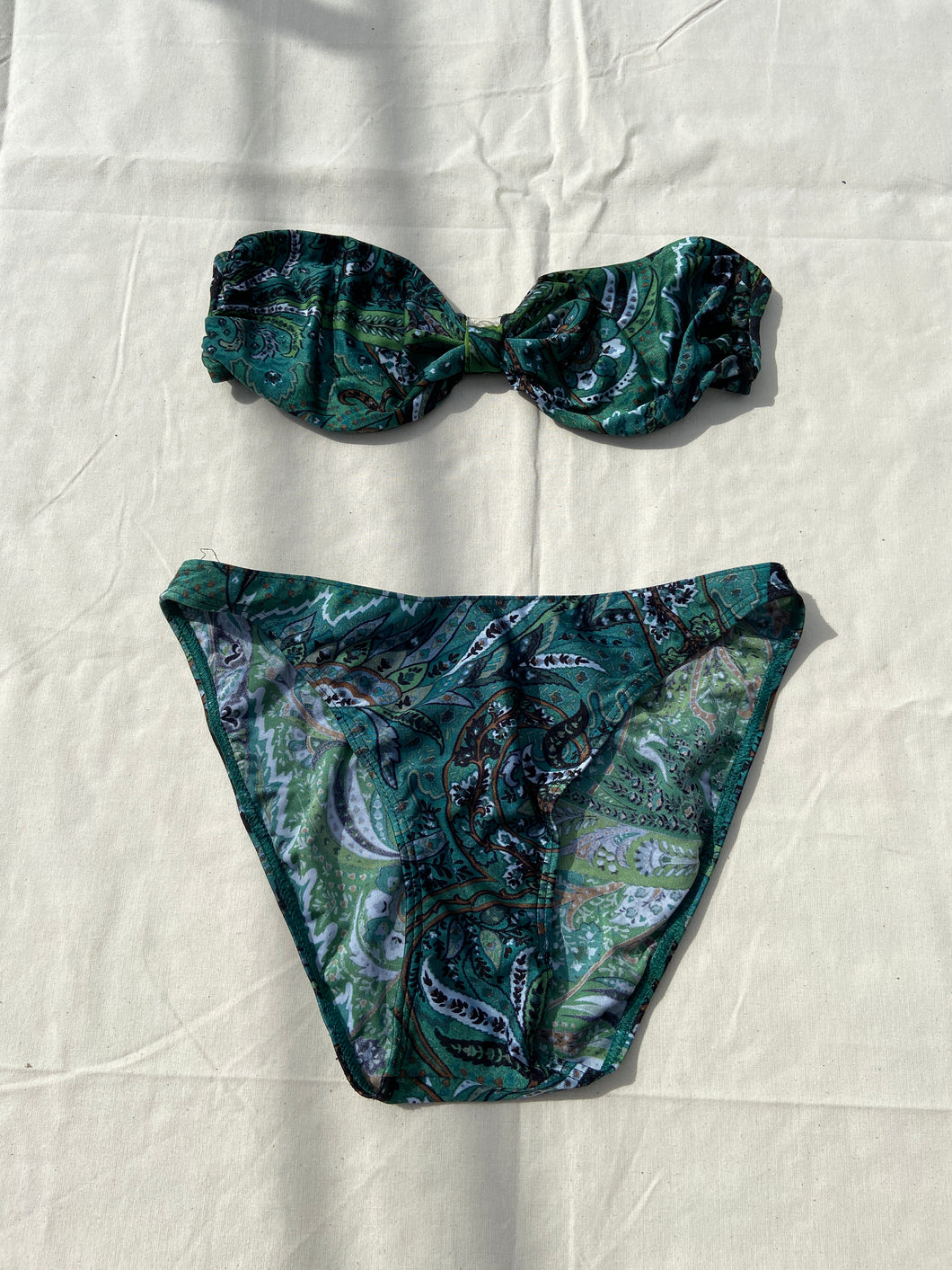 1980s Scherrer Plage green swimsuit