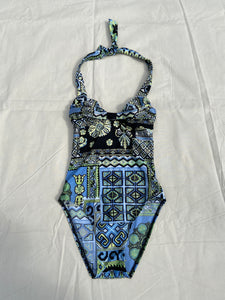 1980s Scherrer Plage blue swimsuit