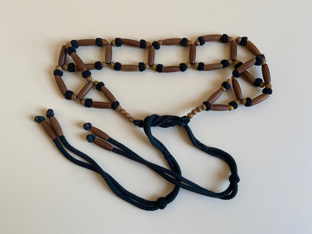 1980s wood beads belt