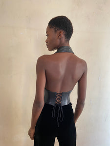 1990s Plein Sud leather bustier
