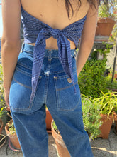Load image into Gallery viewer, 1980s blue plaid bustier
