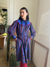 Load image into Gallery viewer, 1970s indian cotton striped dress
