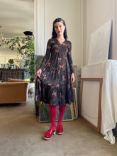 Load image into Gallery viewer, 1970s British boutique brown dress
