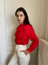 Load image into Gallery viewer, 1980s ruffled blouse

