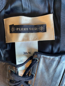 1990s Plein Sud leather bustier