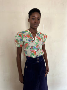 1970s french boutique blouse