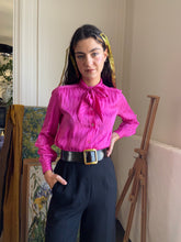Load image into Gallery viewer, 1980s Céline hot pink silk blouse
