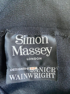 1960s Janice Wainwright for Simon Massey open back dress