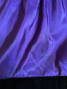 1970s Yves Saint Laurent purple silk taffeta set